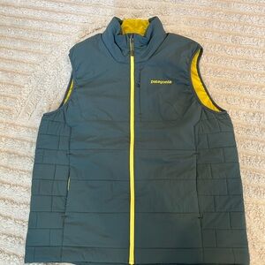 Patagonia Grey and Yellow Puffer Vest